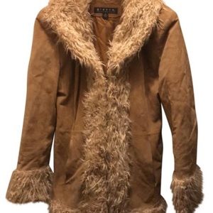 Giacca Gallery Company tan suede jacket